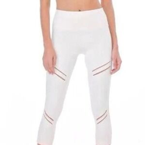 Alo Yoga High-Waist Cosmic Capri Leggings White Size Small Athletic Athleisure